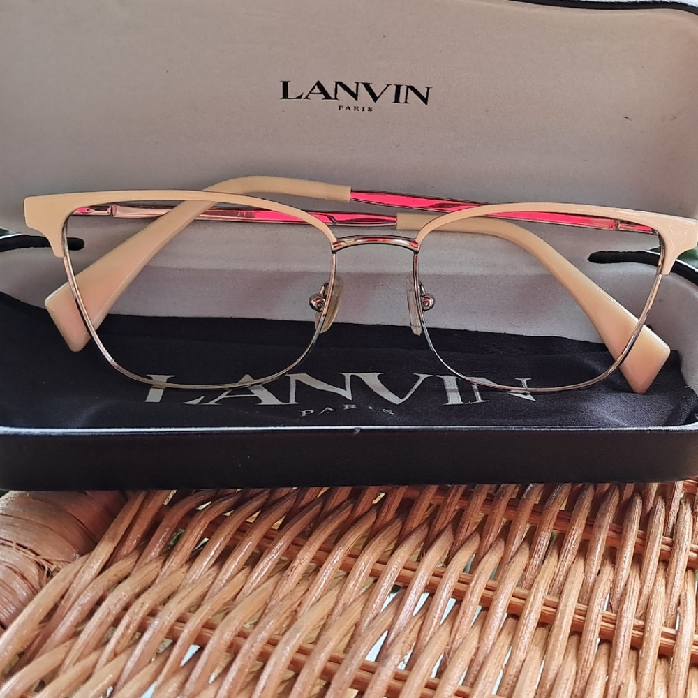 Lanvin Cream and Gold Women's Frames